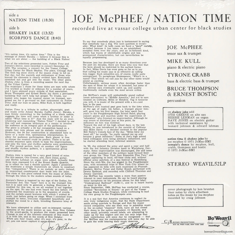 Joe McPhee - Nation Time