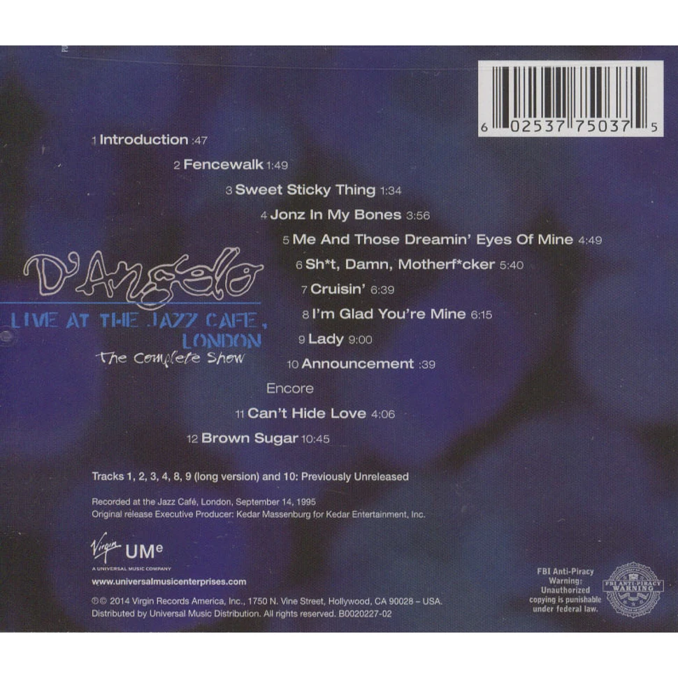 D'Angelo - Live At The Jazz Cafe London