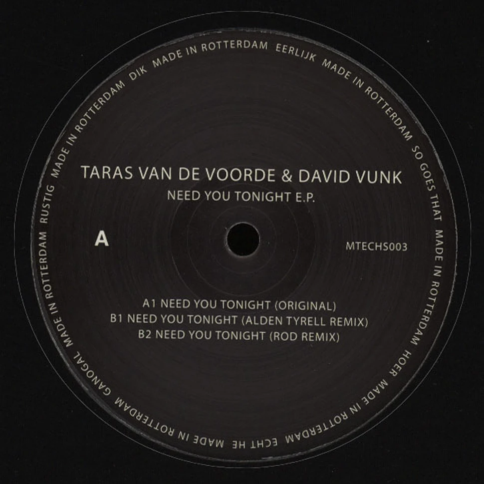 Taras van de Voorde and David Vunk - Need You Tonight