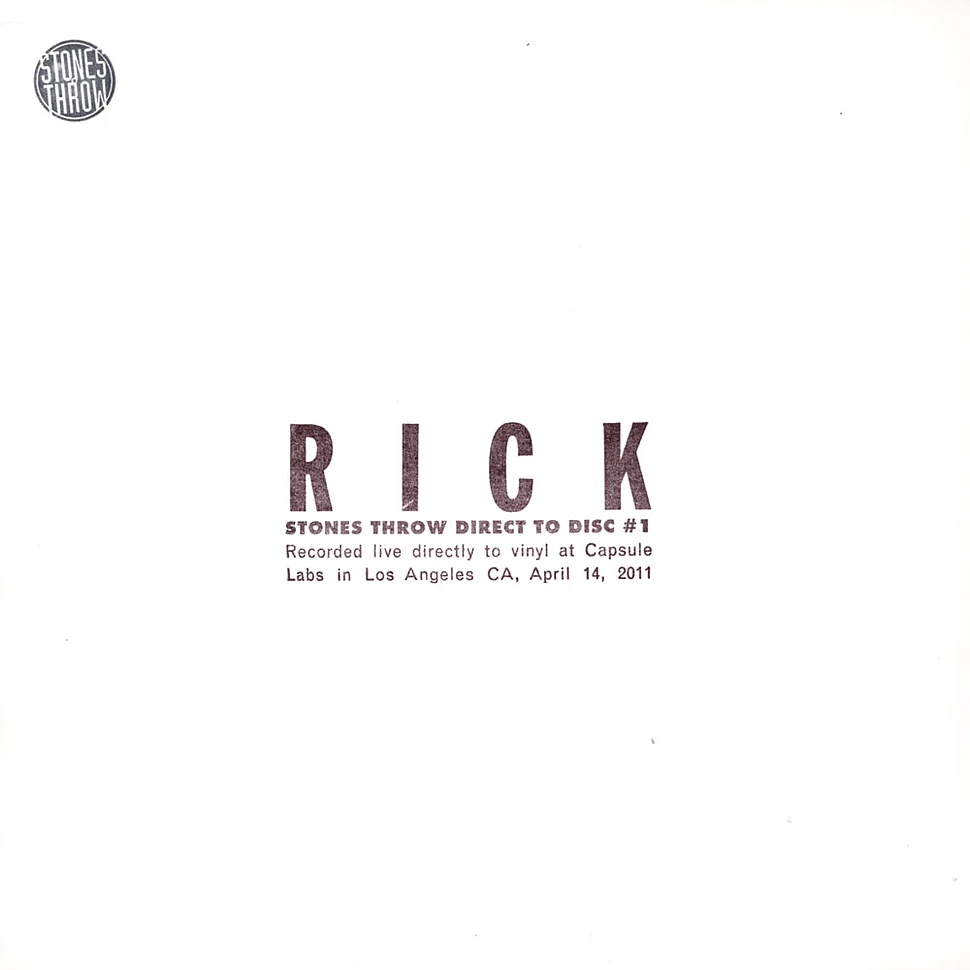 Rick - Stones Throw Direct To Disc #1