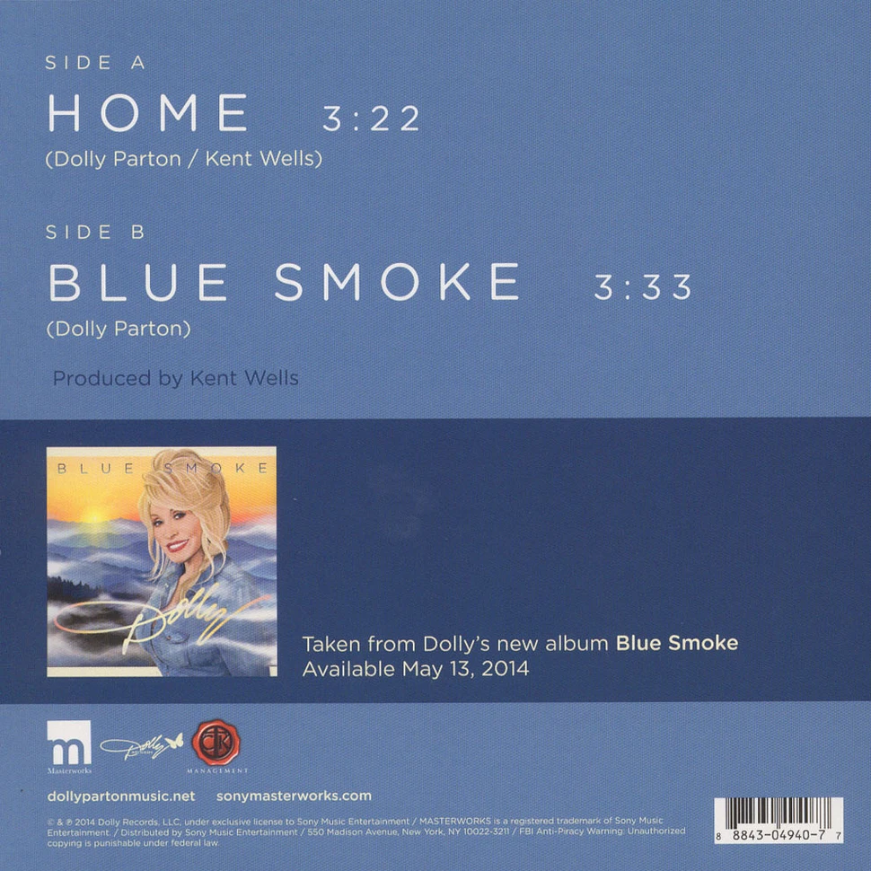 Dolly Parton - Blue Smoke / Home