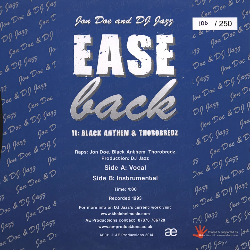 Jon Doe & DJ Jazz - Ease Back feat. Black Anthem & Thorobredz