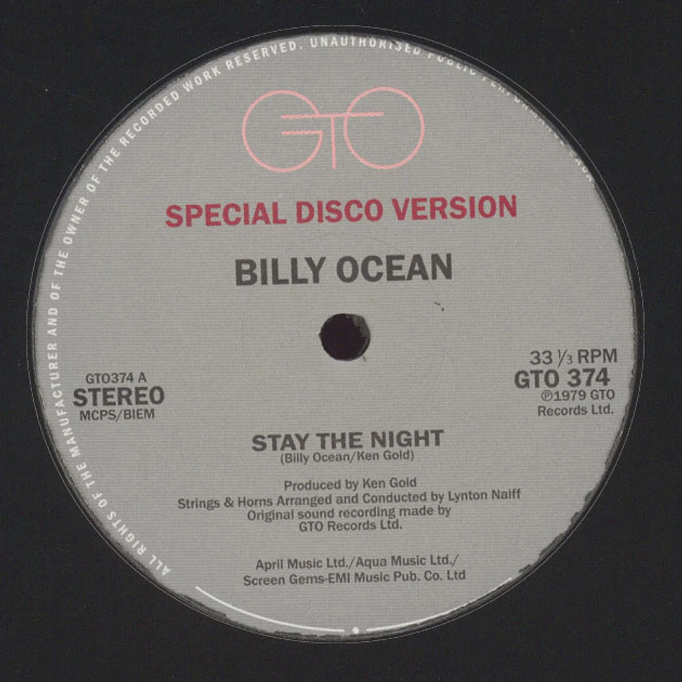 Billy Ocean - Stay The Night