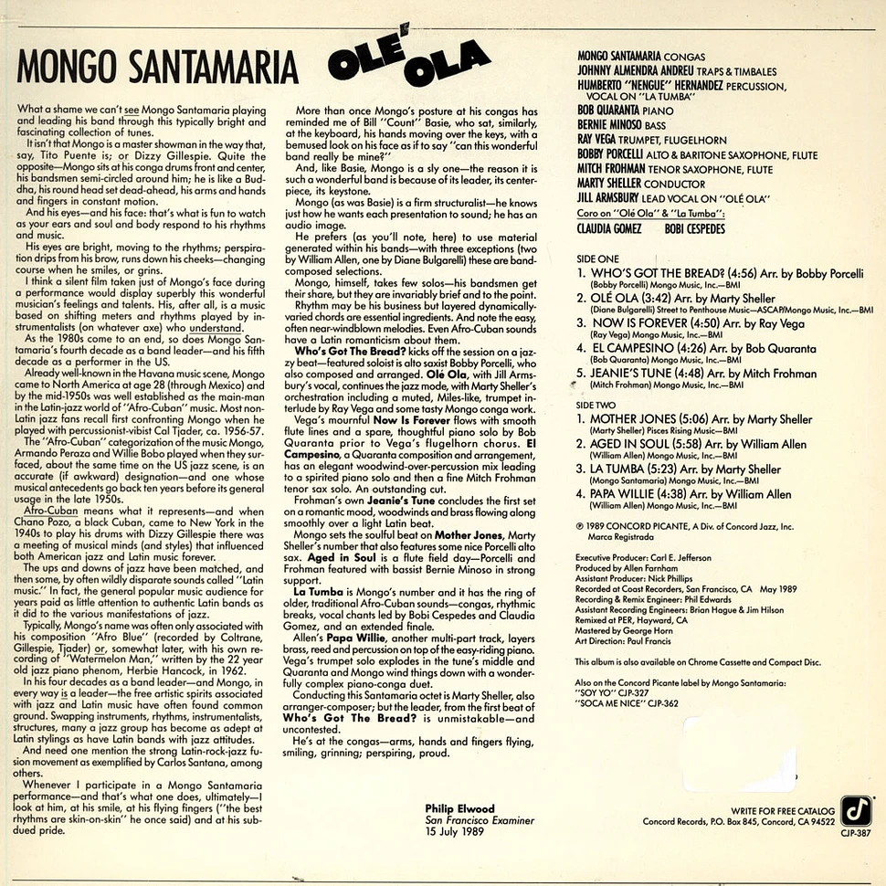 Mongo Santamaria - Olé Ola