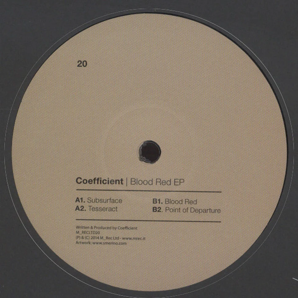 Coefficient - Blood Red EP