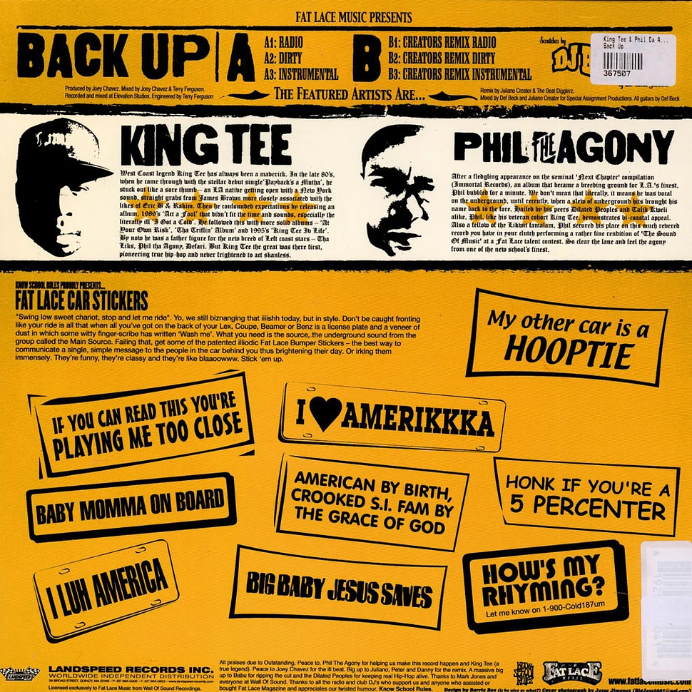King Tee & Phil Da Agony - Back Up