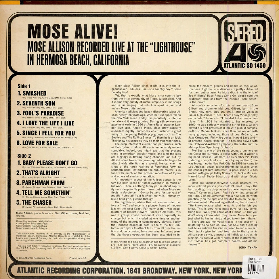 Mose Allison - Mose Alive!