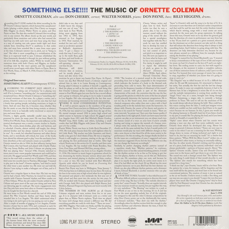 Ornette Coleman - Something Else!!!