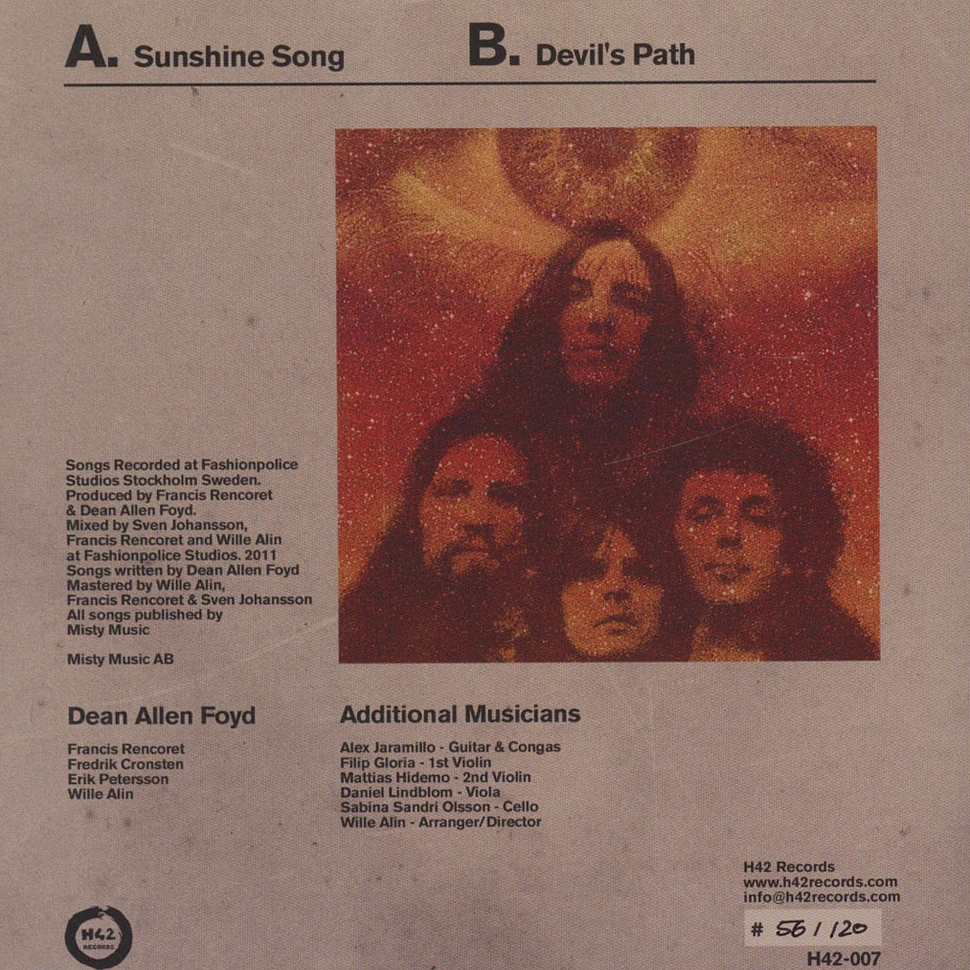 Dean Allen Foy - Sunshine Song / Devil's Path