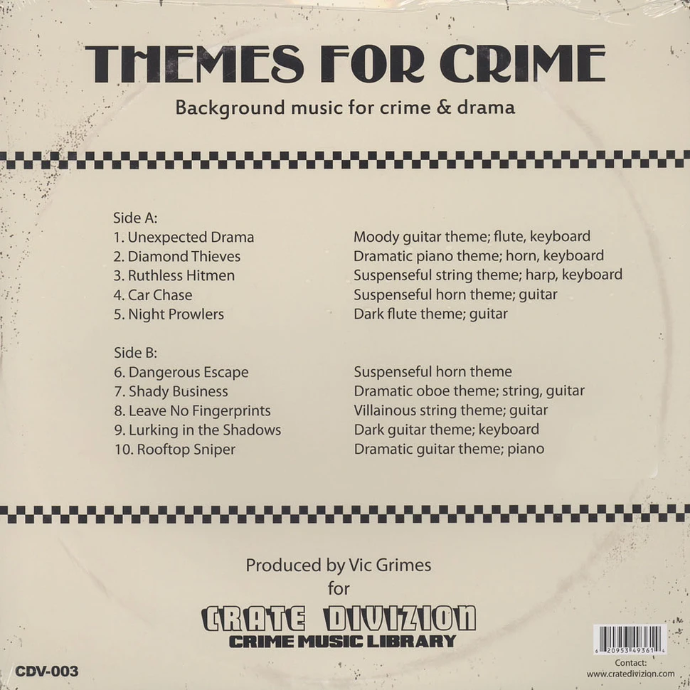 Vic Grimes - Themes For Crime Black Vinyl Edition