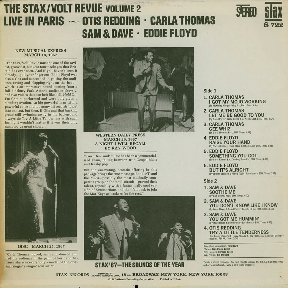 V.A. - The Stax / Volt Revue Volume 2 Live In Paris