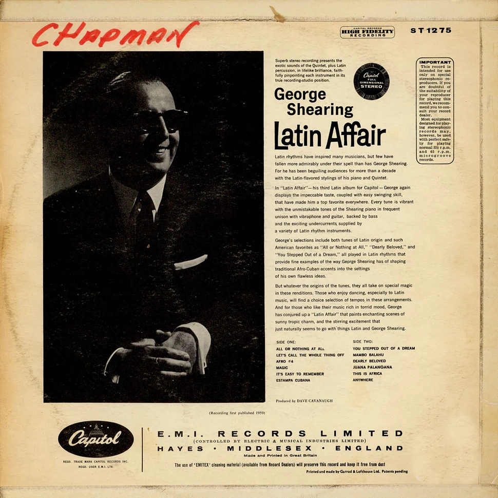 The George Shearing Quintet - Latin Affair