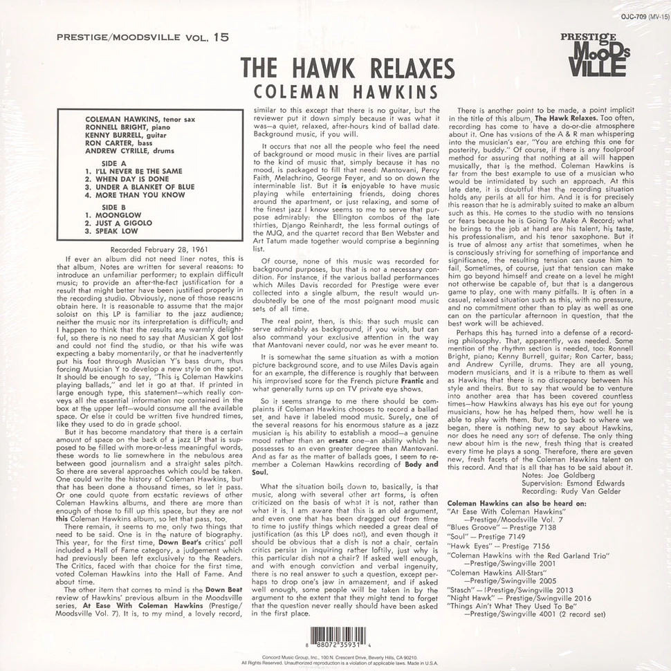 Coleman Hawkins - Hawk Relaxes