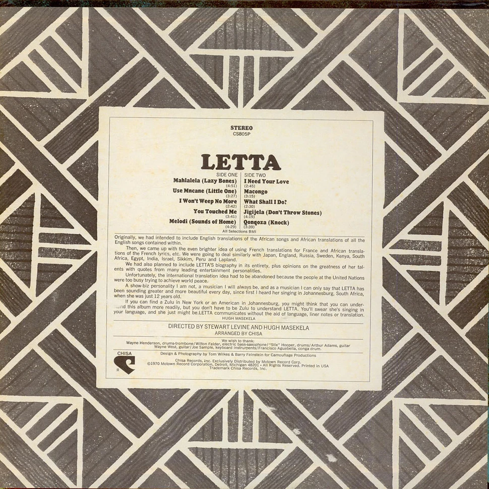 Letta Mbulu - Letta
