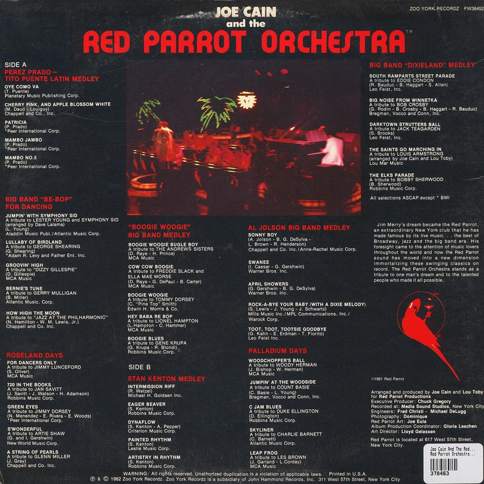 Joe Cain And The Red Parrot Orchestra - Red Parrot Orchestra (Conducted By Joe Cain)
