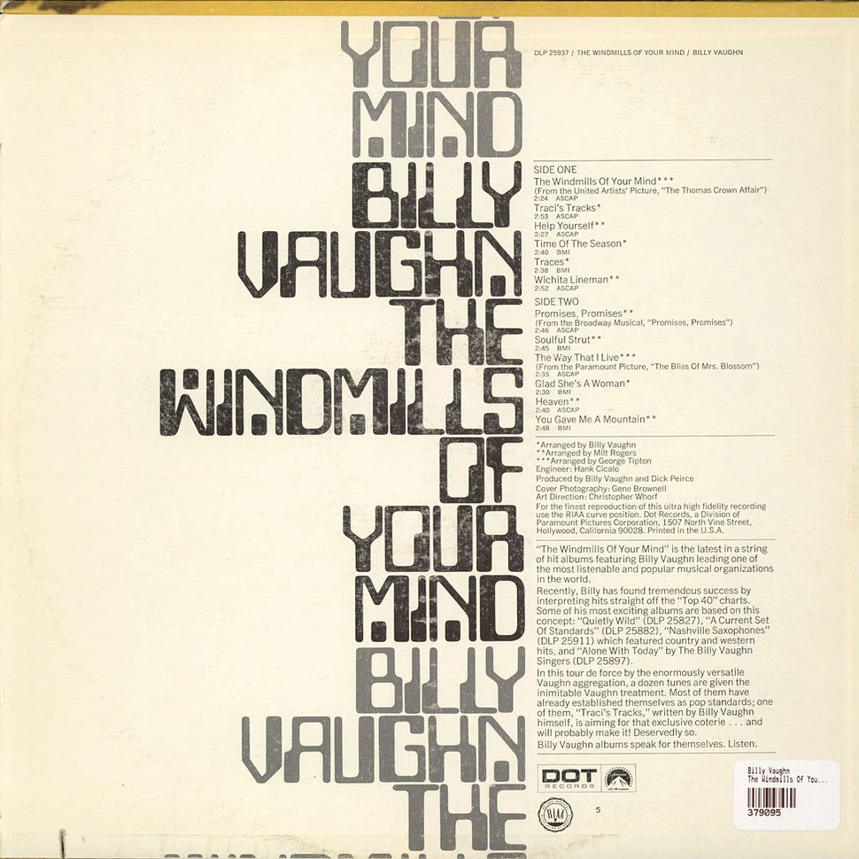 Billy Vaughn - The Windmills Of Your Mind