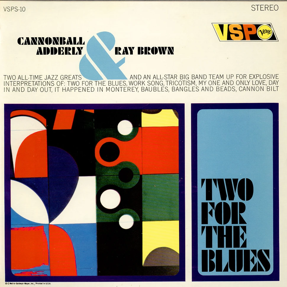 Cannonball Adderley & Ray Brown - Two For The Blues