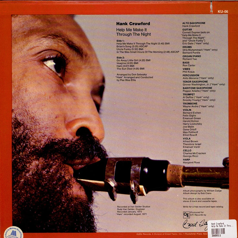 Hank Crawford - Help Me Make It Through The Night