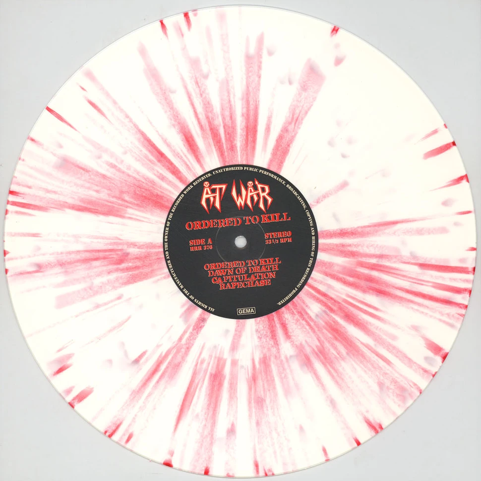 At War - Ordered To Kill Colored Vinyl Edition