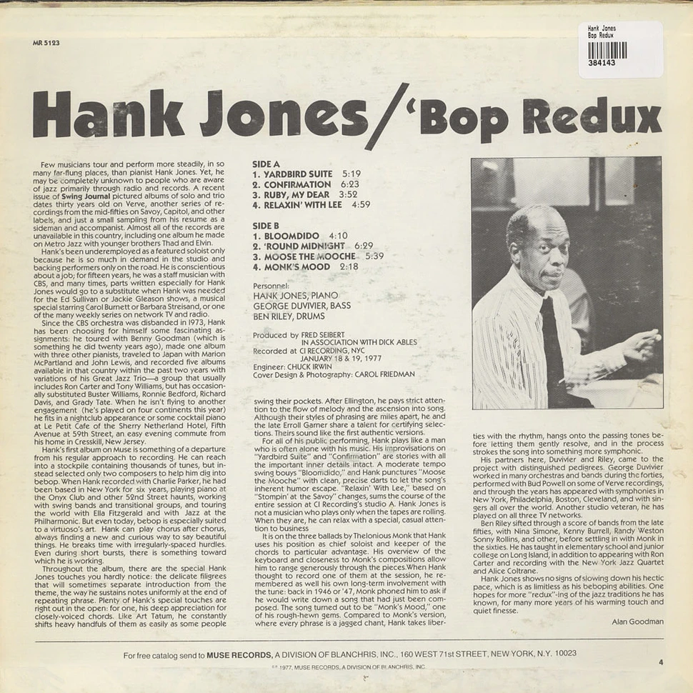 Hank Jones - 'Bop Redux