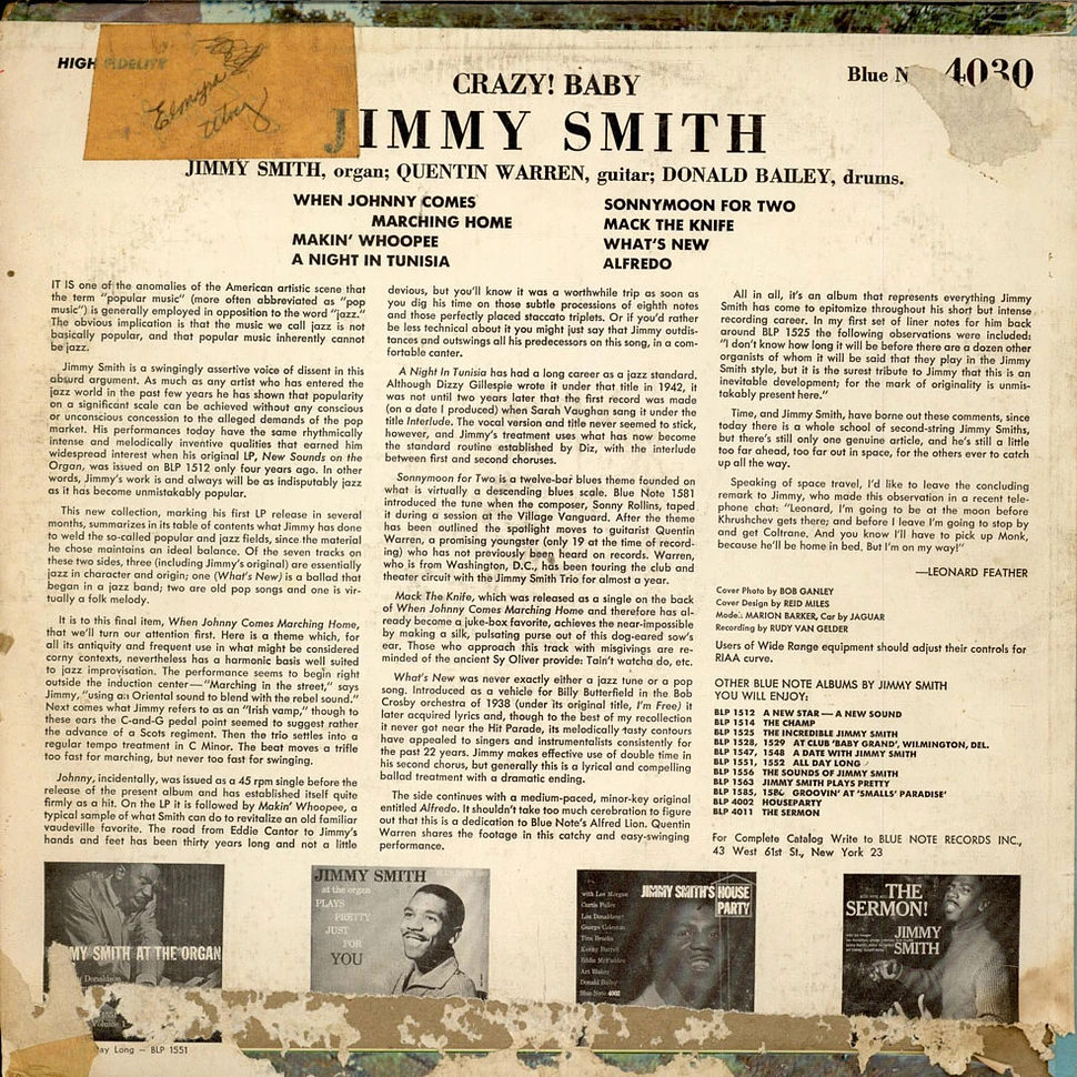 Jimmy Smith - Crazy! Baby