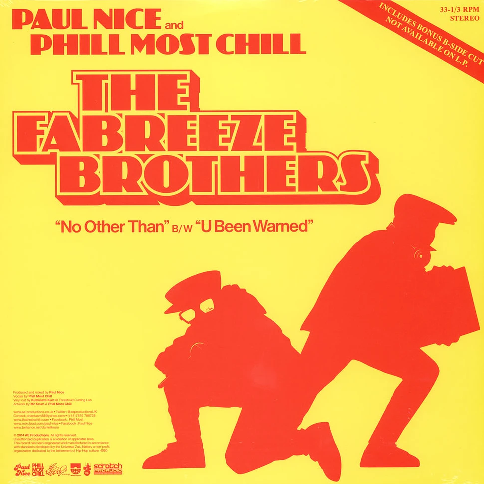 Fabreeze Brothers (Phill Most Chill & Paul Nice) - No Other Than Black Vinyl Edition