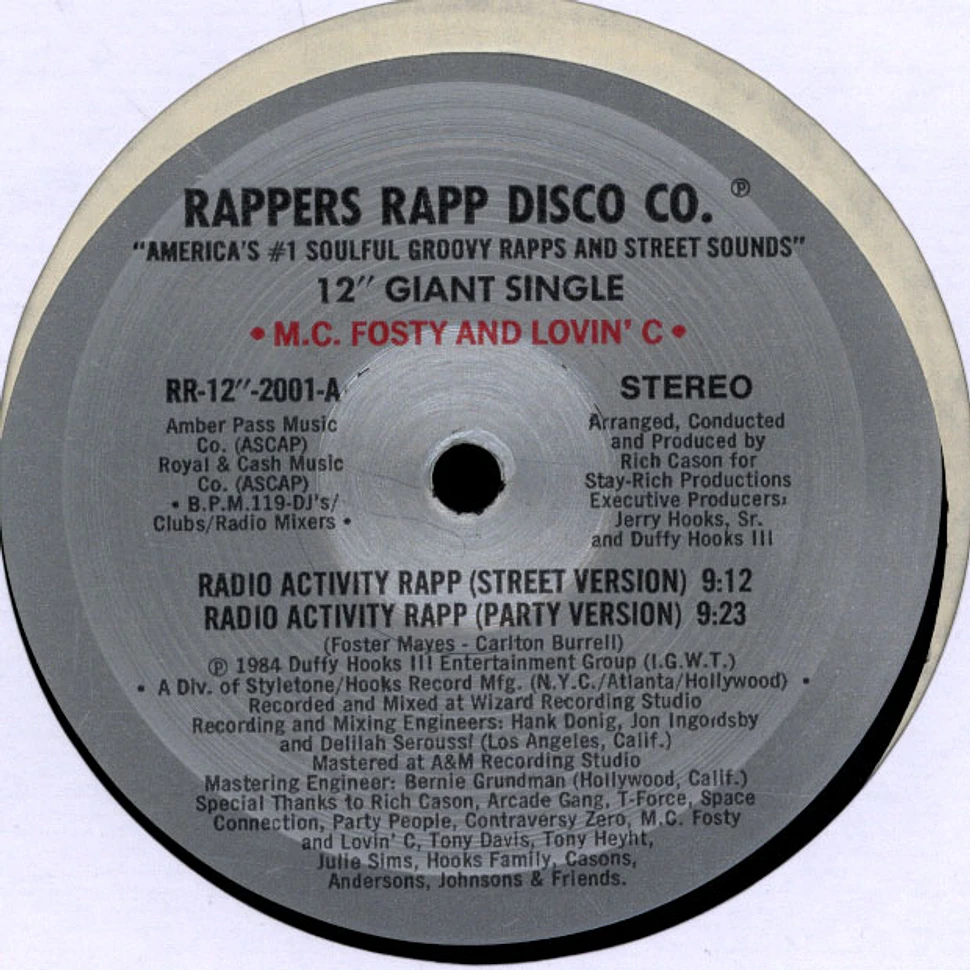 MC Fosty & Lovin' C / Arcade Gang Featuring Rich Cason - Radio Activity Rapp / Radio Activity Syndrome