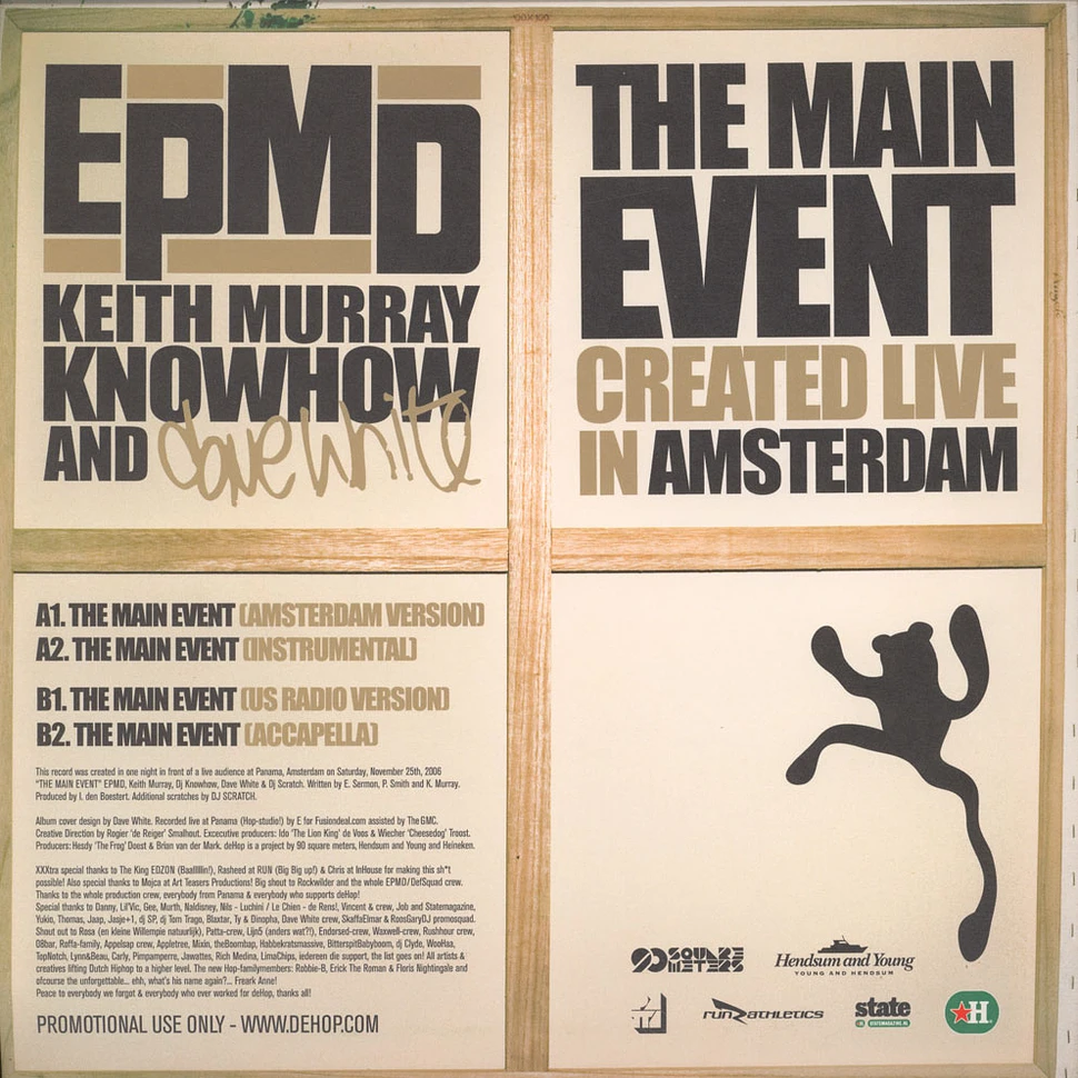 EPMD, Keith Murray, Knowhow & Dave White - The Main Event Gold Vinyl Edition