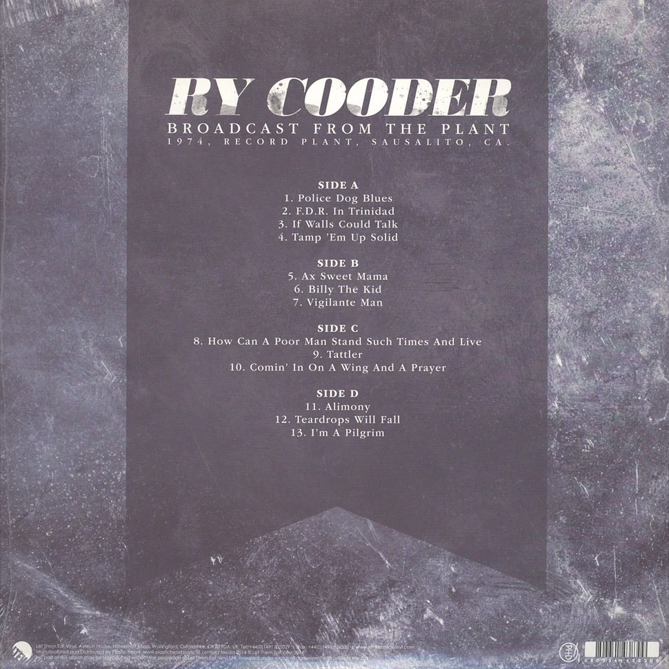 Ry Cooder - Broadcast From The Plant