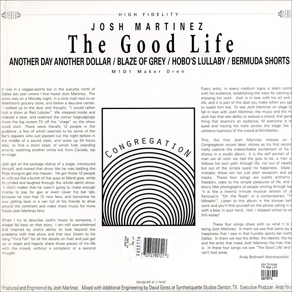 Josh Martinez - The Good Life