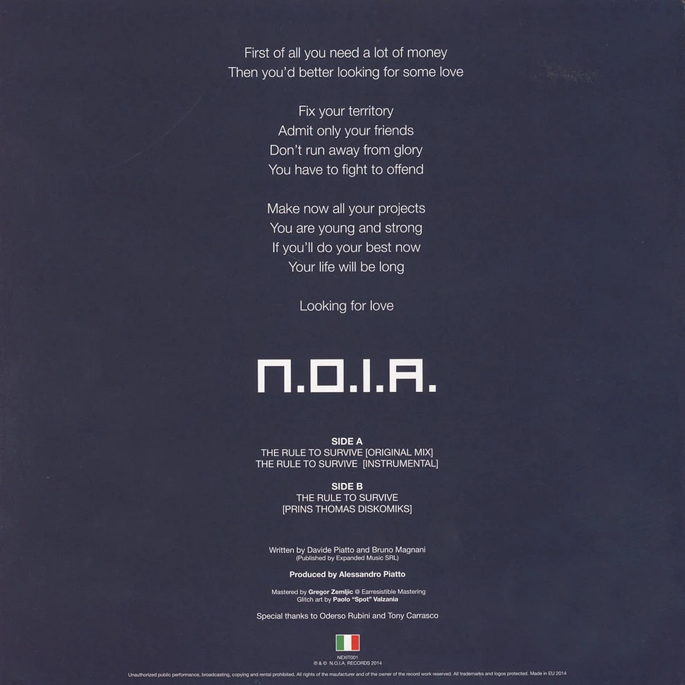 N.O.I.A. - The Rule To Survive 31th Anniversary (Prins Thomas Remix)