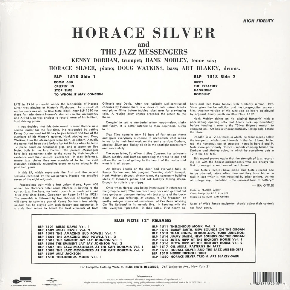 Horace Silver - And The Jazz Messengers Back To Black Edition