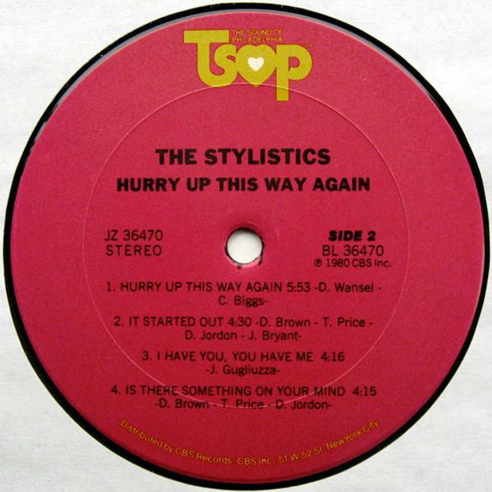 The Stylistics - Hurry Up This Way Again