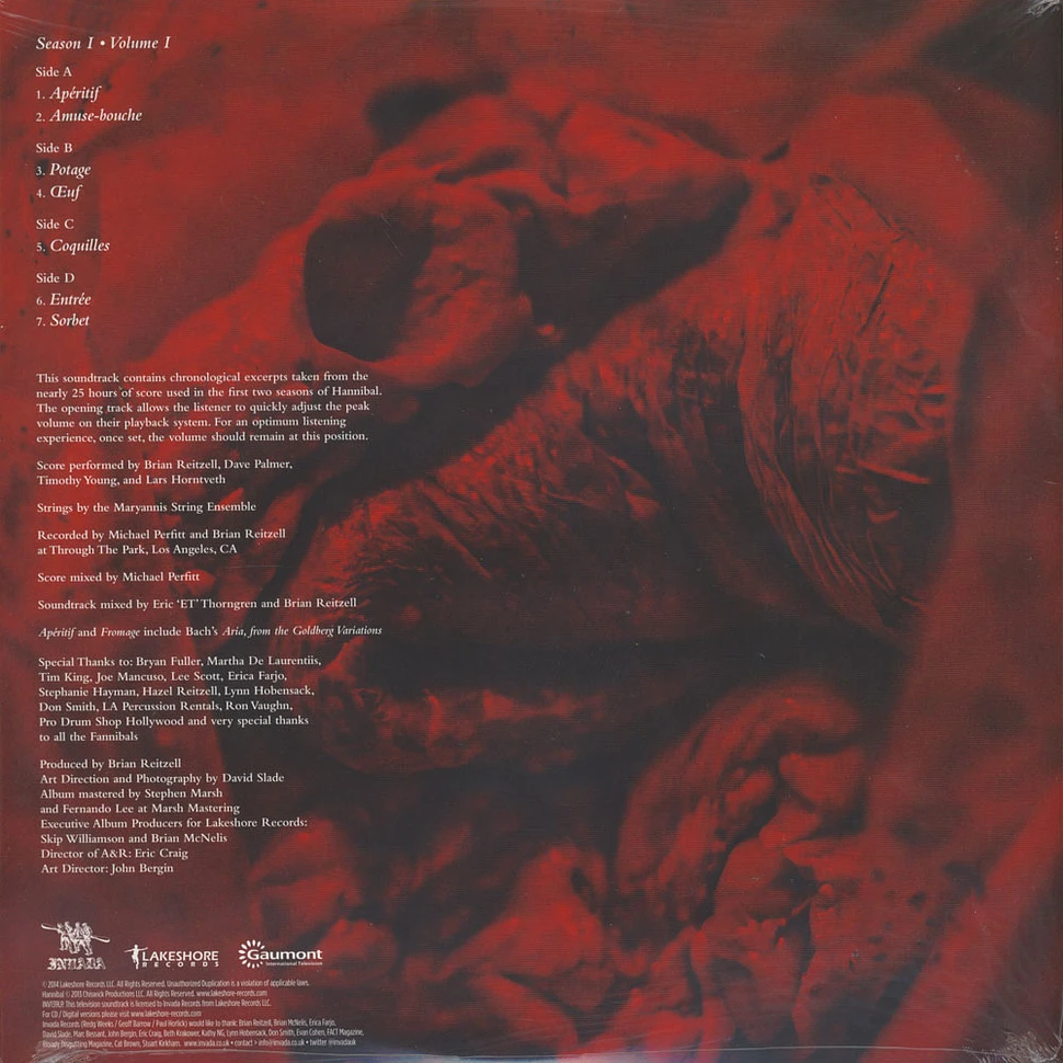 Brian Reitzell - OST Hannibal Season 1 Volume 1 Black Vinyl Edition