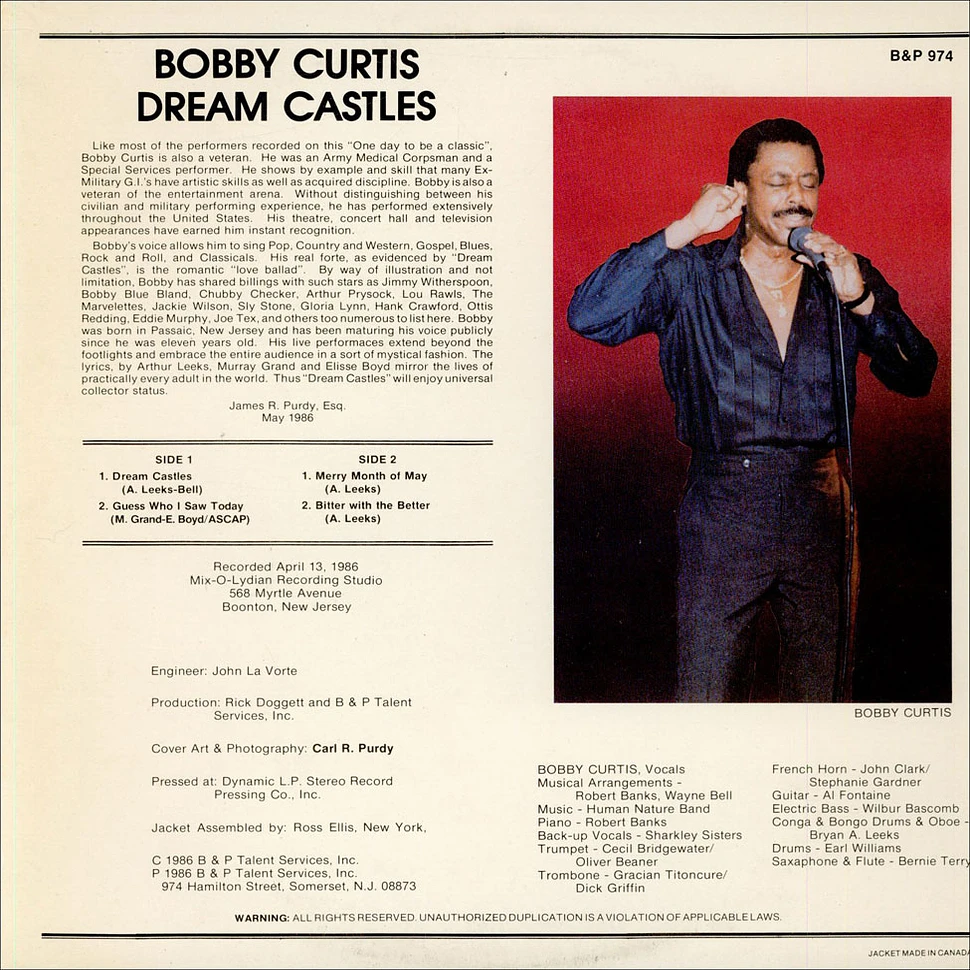 Bobby Curtis - Dream Castles