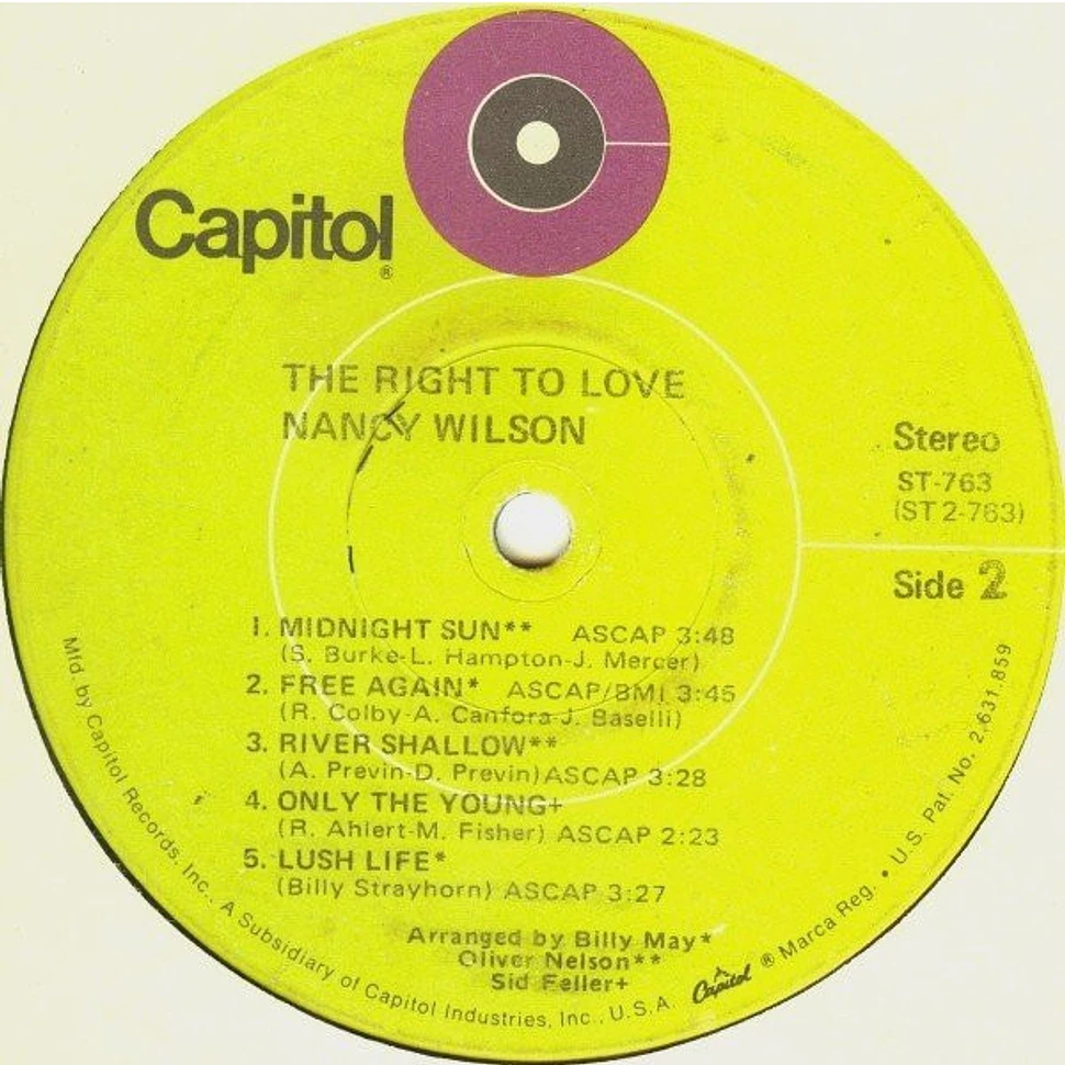 Nancy Wilson - The Right To Love