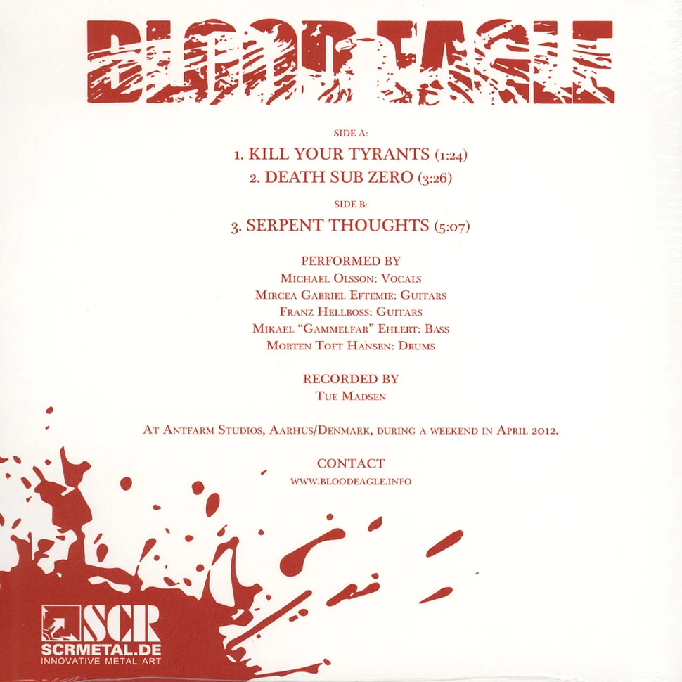 Blood Eagle - Kill Your Tyrants White Vinyl Edition