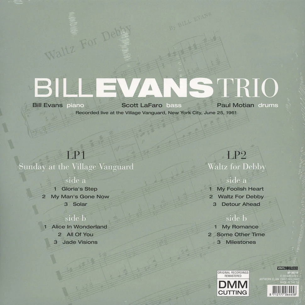 The Bill Evans Trio - Sunday At The Village Vanguard / Waltz For Debby