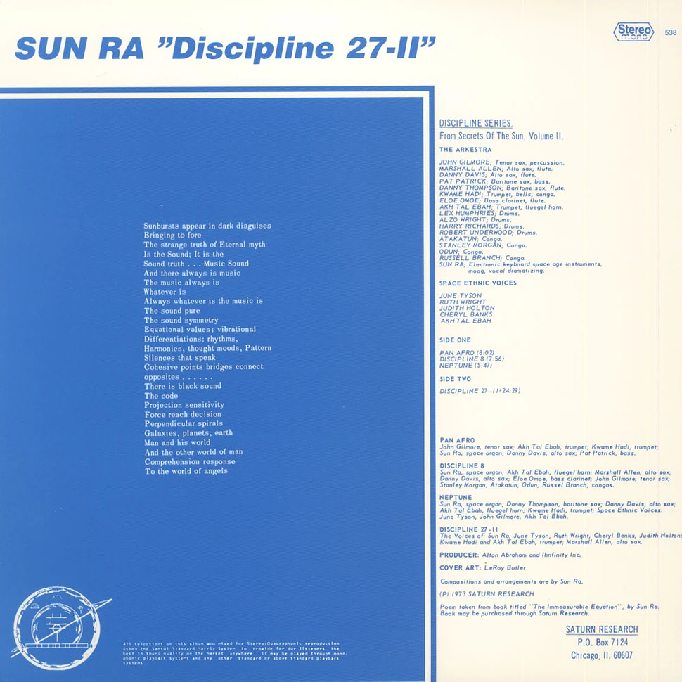 Sun Ra - Discipline 27-11