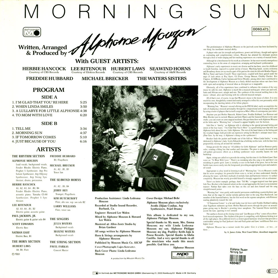 Alphonse Mouzon Feat. Herbie Hancock • Lee Ritenour • Hubert Laws • Freddie Hubbard • Michael Brecker - Morning Sun