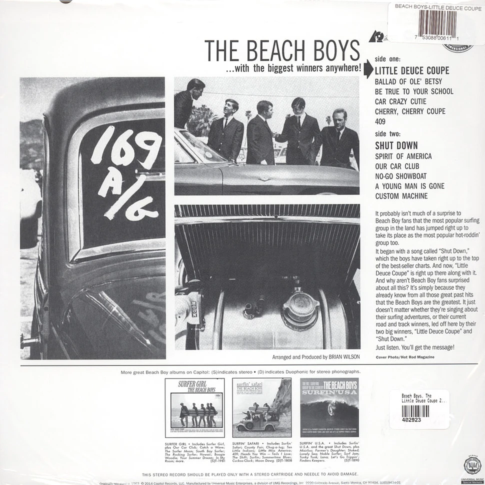 The Beach Boys - Little Deuce Coupe 200g Vinyl, Stereo Edition