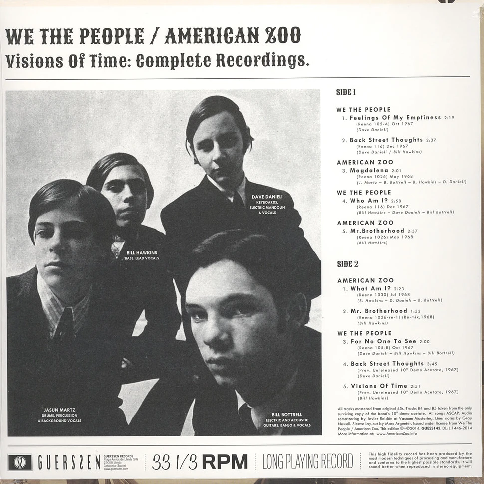 We The People / American Zoo - Visions Of Time: Complete Recordings