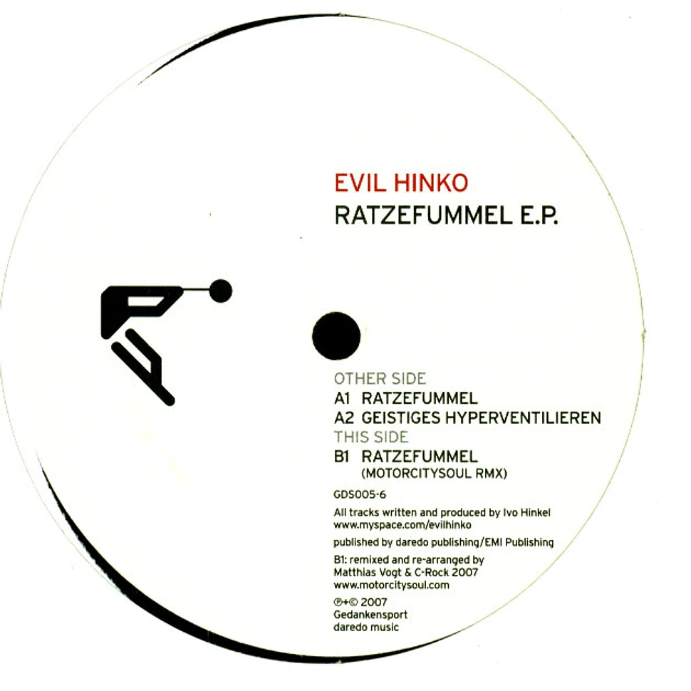 Evil Hinko - Ratzefummel E.P.