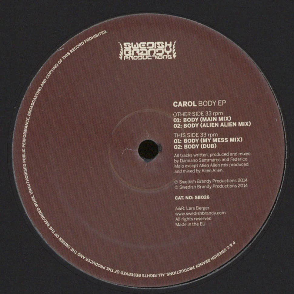 Carol - Body EP