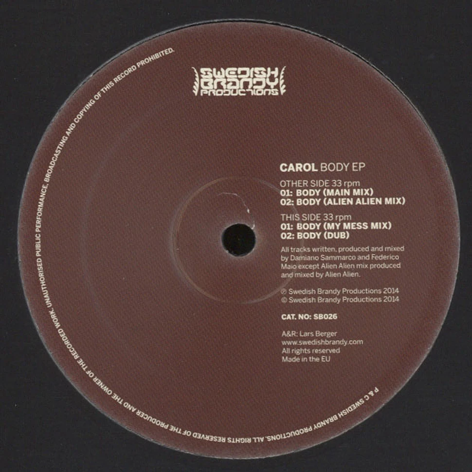 Carol - Body EP