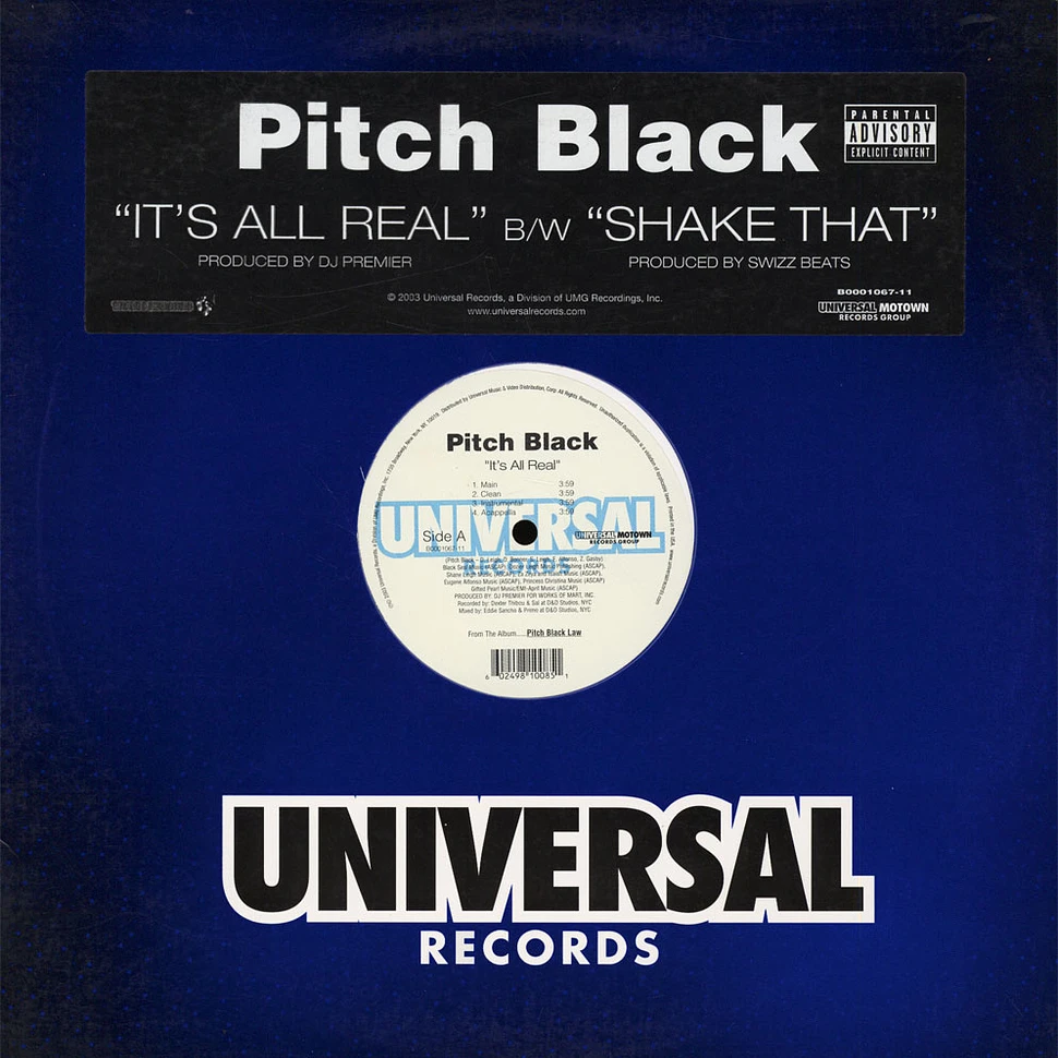 Pitch Black - It's All Real / Shake That