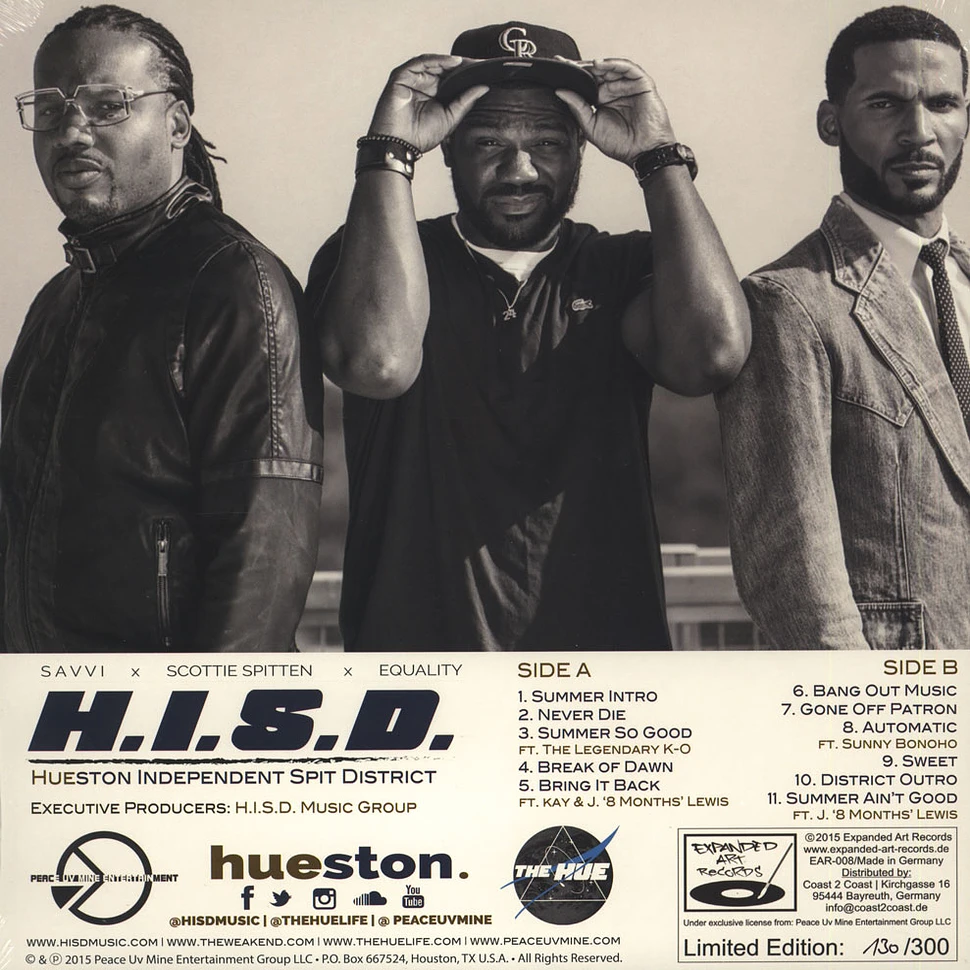 H.I.S.D. (Hueston Independent Spit District) - Summer Sessions Yellow Vinyl Edition