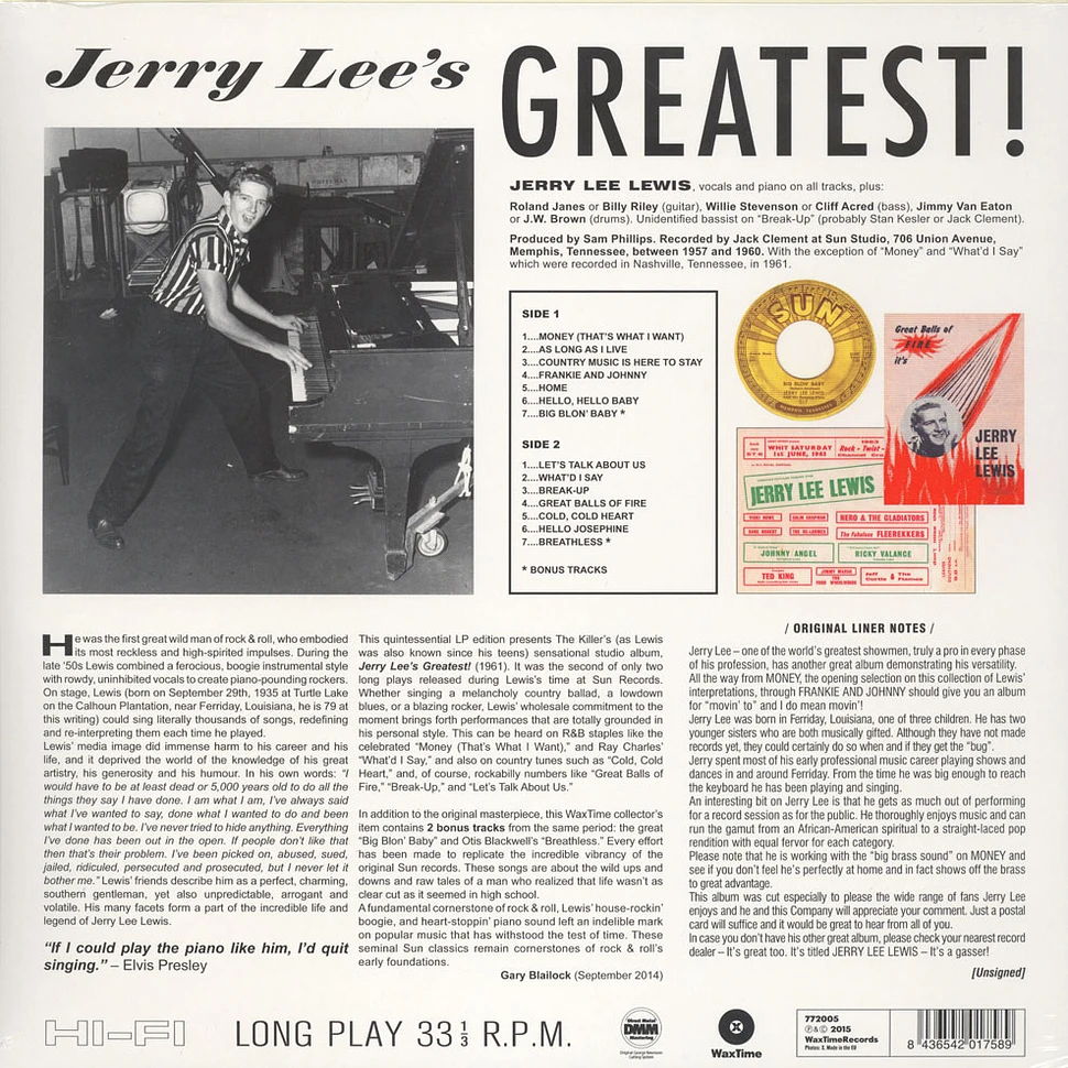 Jerry Lee Lewis - Jerry Lee's Greatest Hits!
