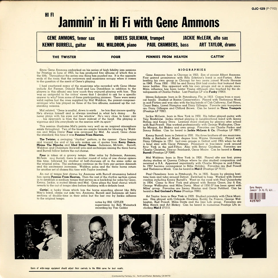 Gene Ammons - Jammin' In Hi Fi With Gene Ammons