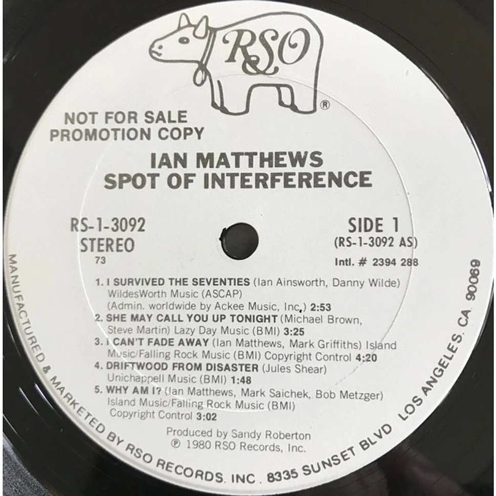 Iain Matthews - Spot Of Interference